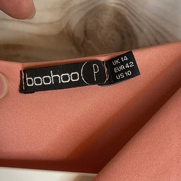 Boohoo Petite Mauve Sleeveless Bodycon Dress Size 10 - Picture 6 of 7